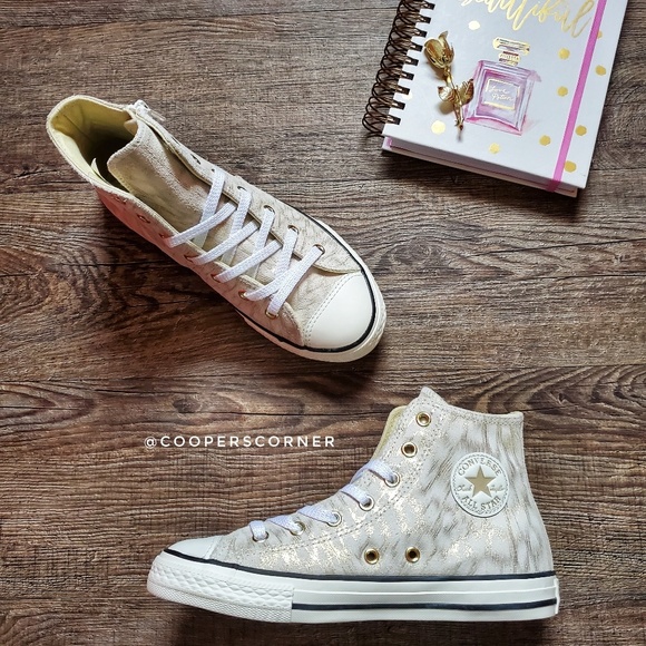 Converse Shoes - NEW Converse Ctas Side Zip Gold Brush